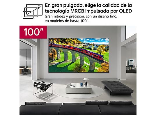 LG 100MRGB96B6, TV RGB MINI LED, procesador a8 AI 4K Gen3, SMART TV Web OS