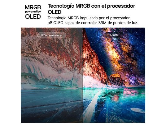 LG 50MRGB87B6B, TV RGB MINI LED, procesador a8 AI 4K Gen3, SMART TV Web OS