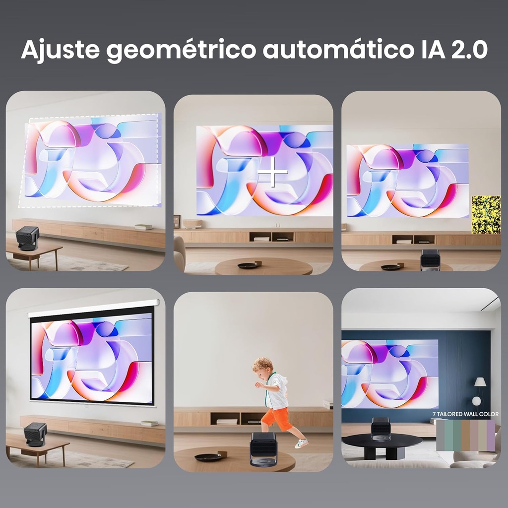 Mini Proyector Hisense Smart Tricroma Hisense UHD 4K, 65 a 300 pulgadas, 2500 Lumenes, Dolby Atmos, Dolby Vision, IMAX enhanced, HDR