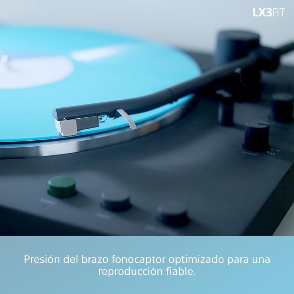 Sony PS-LX3BT, tocadiscos Bluetooth, audio de alta resolución inalámbrico, reproducción automática