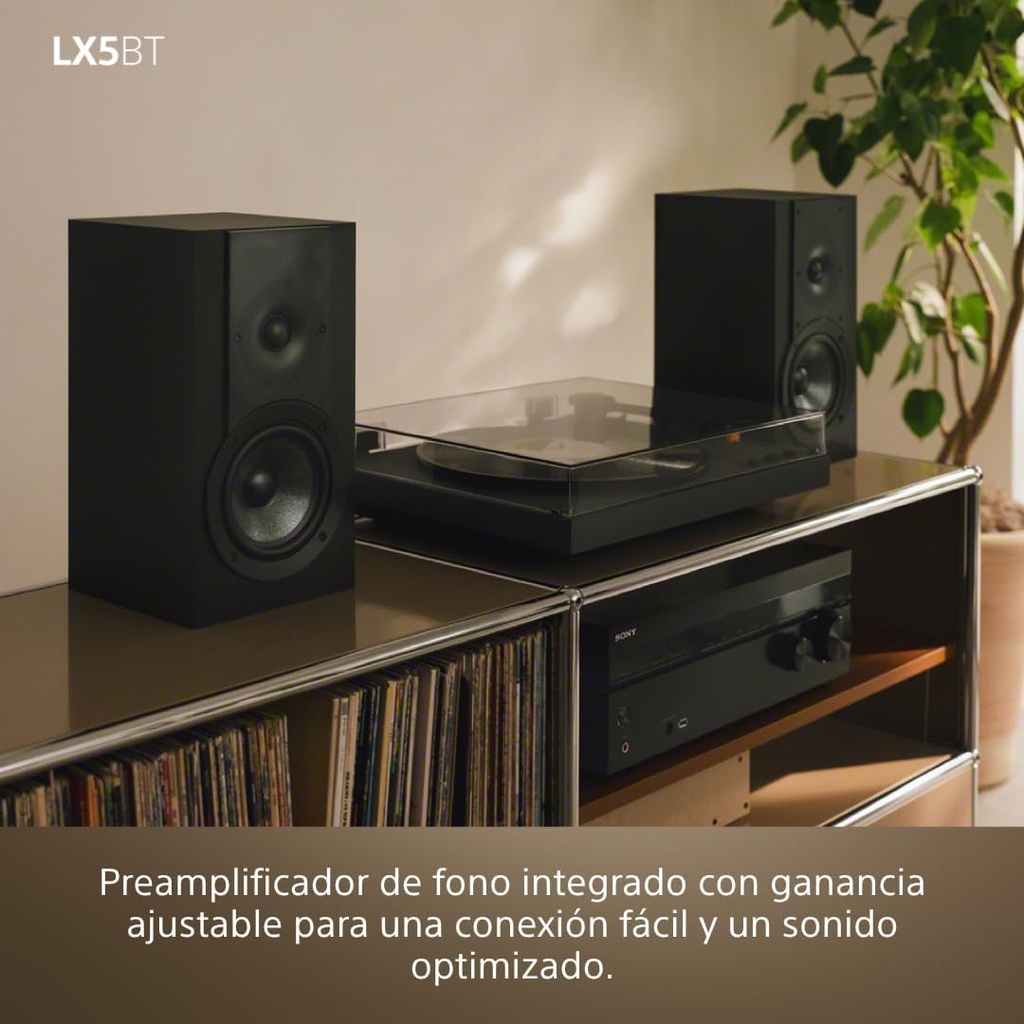 Sony PS-LX5BT, tocadiscos Bluetooth, línea y fono Capsula Audio-Technica AT 91
