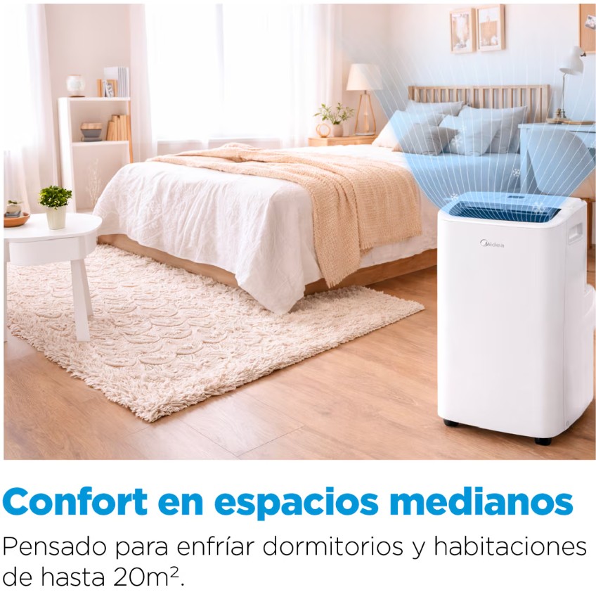 Midea MPPXA-09CRN7-QB6, Aire acondicionado portátil , 2322 Frig/h, Clase A++