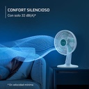 Rowenta VU2740F0, ventilador de mesa, Turbo Silence Extreme, oscilación automática horizontal, 4 velocidades, 32 dB