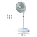 Rowenta QV5050F0,Ventilador de pie 3 en 1, Uso con o sin cable, Silencioso, 3 alturas, 20 velocidades, 3 modos automáticos y temporizador de 12 horas