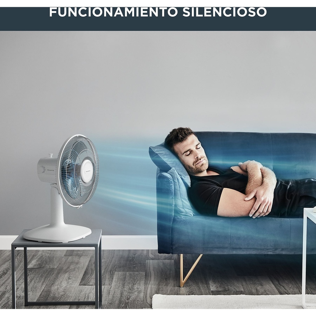 Rowenta VU2330F2, ventilador de mesa, 30cm, 3 velocidades, blanco