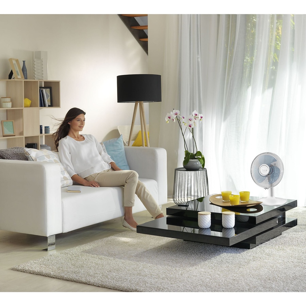 Rowenta VU2330F2, ventilador de mesa, 30cm, 3 velocidades, blanco