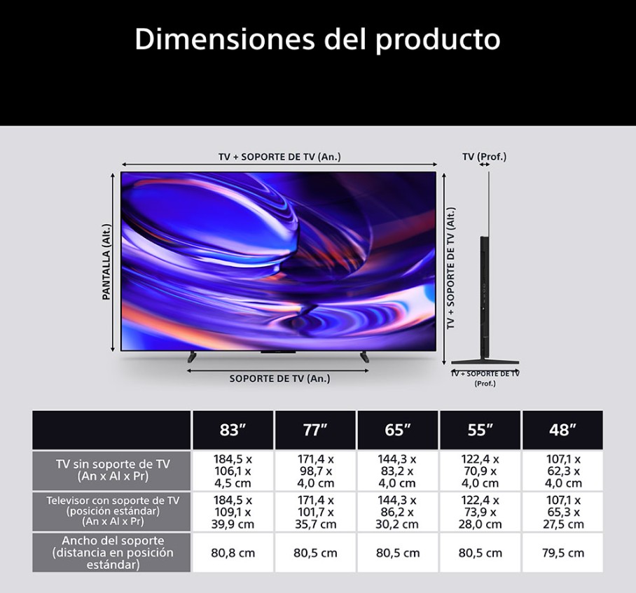 Sony K48A65, BRAVIA 6, 48", 4K OLED, Google TV