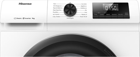 Hisense WF1Q9041BW, Lavadora, Clase A, Capacidad 9 Kg , 1400 rpm, Color Blanco