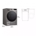 LAVADORA LG F4WR7010AGS INOX  10 KG 1400 RPM  CLASE A -10%