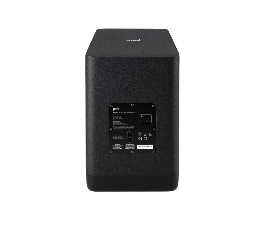 Polk, React SUB, Subwoofer opcional compatible SOLO con la barra Polk React