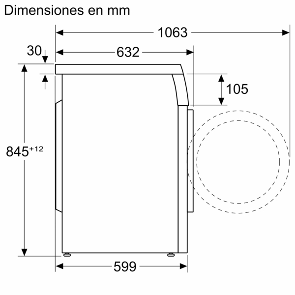 Lavadora Siemens WU14UT6KES,Lavadora de carga frontal, 9 kg, 1400 r.p.m., Acero antihuellas, iQ500