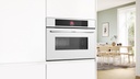 Bosch CMG7241W1, horno compacto con microondas, airfry, cristal blanco, serie 8