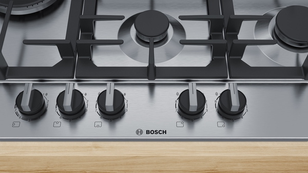 Bosch PCS7A5B90, Placa de gas, 5 fuegos, ancho 75, serie 6