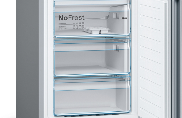 Bosch KGN36VIDA,  Frigorífico combi , 2 puertas, No Frost, 186 x 86 cm, Inox, Serie 4