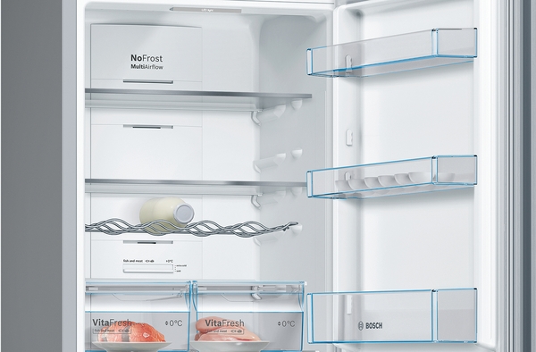 Bosch KGN36VIDA,  Frigorífico combi , 2 puertas, No Frost, 186 x 86 cm, Inox, Serie 4