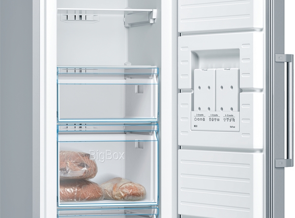 Bosch GSN36VIEP, Congelador , 1 puertas, No Frost, 186 x 60 cm, Inox, Serie 4