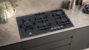 Siemens ER9A6SB70, placa de gas, 90cm, cristal negro, 5 fuegos, iQ500