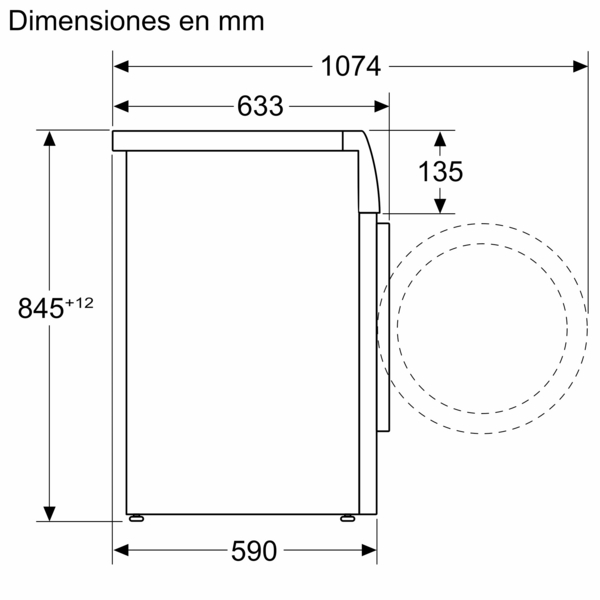 Siemens WG56H2AXES, lavadora de carga frontal, 10 kg, 1600 r.p.m., acero antihuellas, iQ300