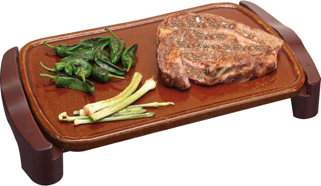 Jata GR559, plancha de asar eléctrica de terracota, 1600w, 46x28cm, termostato regulable