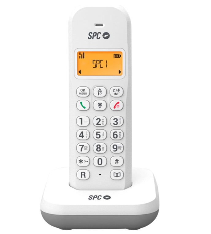 SPC KEOPS (7334B), teléfono inalámbrico, identificación de llamadas, Modo Eco, blanco