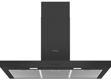 Siemens LC96BBC60, campana decorativa de pared, 90 cm, negro, clase B, iQ100