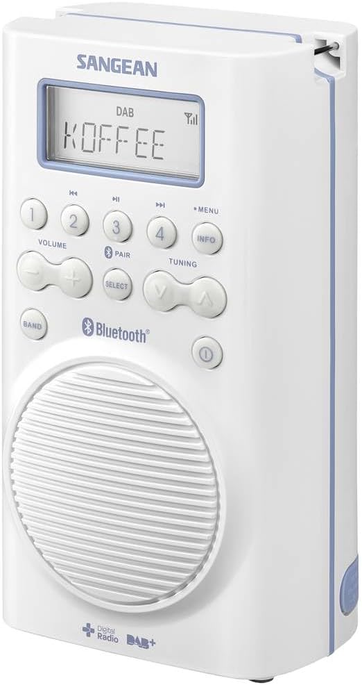 Sangean H-205, Radio digital portátil, BT DAB+ - FM, Waterproof