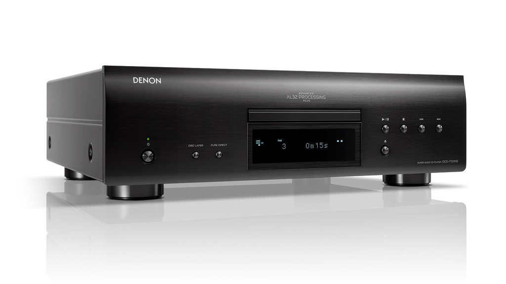 Denon DCD-1700NE, reproductor de CD/SACD, convertidor D/A de ultra precisión de 192 kHz/32 bits, diseño resistente a las vibraciones