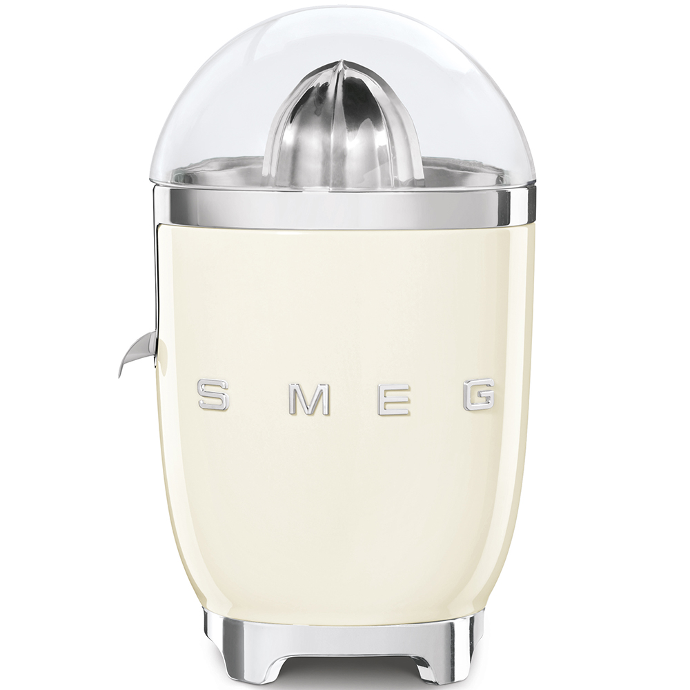 Smeg CJF11CREU, exprimidor eléctrico, presión manual, color crema brillante