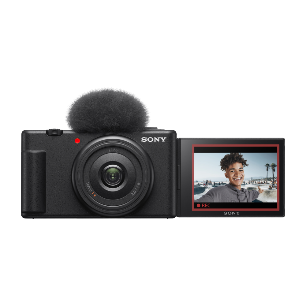 Sony ZV-1F Cámara Digital, para Vlogs, con Pantalla Multiángulo, Vídeo 4K, Cámara Lenta y Funciones para Vlog