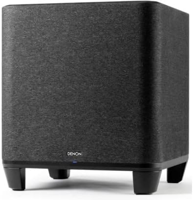 DENON Subwoofer inalámbrico con HEOS Integrado, WiFi, Amplificador de Clase D, Caja de Graves de 8 Pulgadas para Cine en casa y música