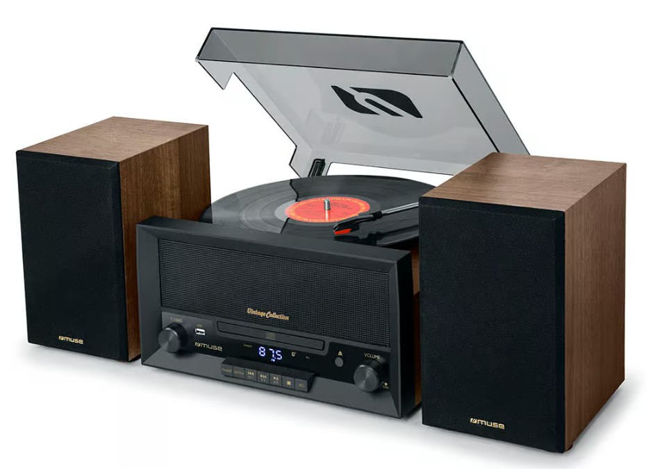 Muse MT-120 MB, Microsistema con giradiscos estéreo, Bluetooth
