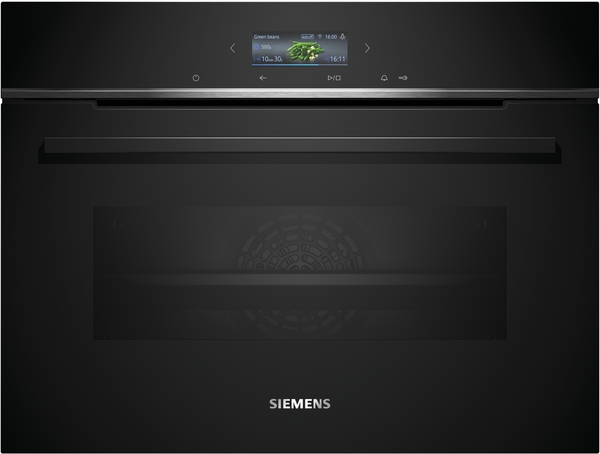 Siemens CB734G1B1, horno compacto multifunción, display TFT touch, iQ700, negro