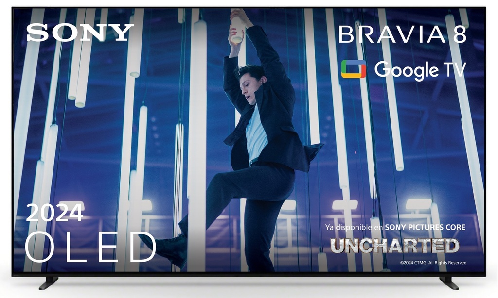 Sony K65XR80P, 65" BRAVIA 8, OLED, 4K GOOGLE TV