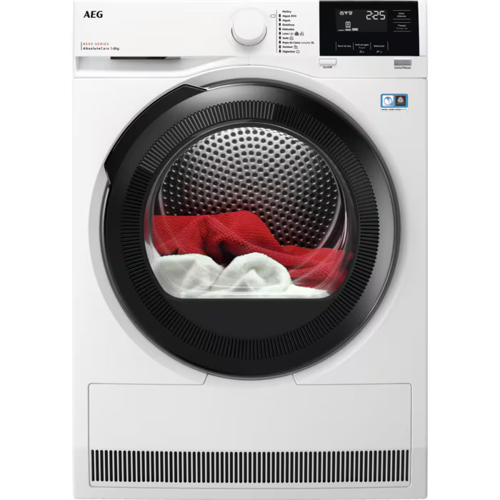 AEG TR818A4OB Secadora con bomba de calor Serie 8000 AbsoluteCare® de 8 Kg, clase C