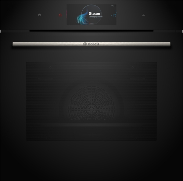 Bosch HRG7784B1, horno multifunción con vapor, AirFry, sonda térmica, cristal negro, serie 8