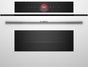 Bosch CMG7241W1, horno compacto con microondas, airfry, cristal blanco, serie 8