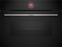 Bosch CBG7341B1, horno compacto multifunción, cristal negro, serie 8