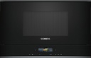 Siemens BF722L1B1, Microondas integración, iQ700, Base cerámica sin plato giratorio, 21 Litros, Negro