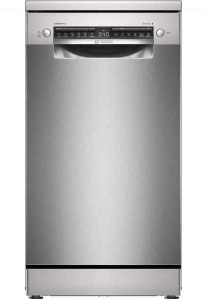 Bosch SPS4HMI49E, lavavajillas libre instalación, ancho 45 cm, 3ª bandeja, clase E, inox, Serie 4