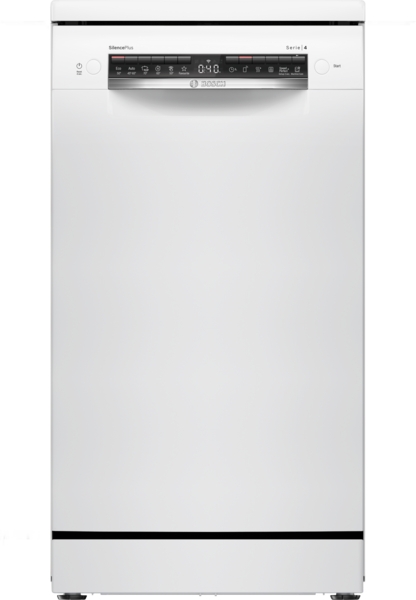 Bosch SPS4HMW49E, lavavajillas libre instalación, ancho 45 cm, 3ª bandeja, clase E, inox, Serie 4