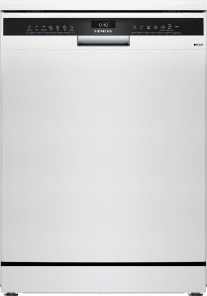 Siemens SN23EW03KE, lavavajillas de libre instalación, 60 cm, blanco, clase B, 2 bandejas, iQ300