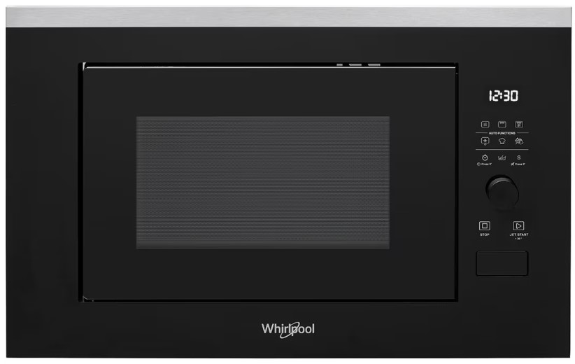 Whirlpool WMF 250 G, Microondas de integración, 25L, 900w, con grill, negro