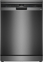 Siemens SN23EC03ME, lavavajillas de libre instalación, 60 cm, acero inox negro, 3ª bandeja, clase B, iQ300