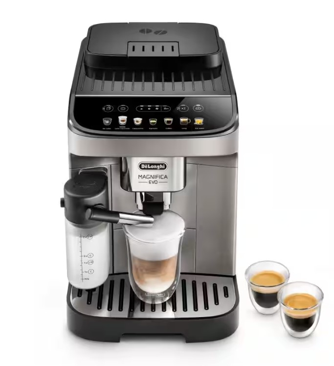 DeLonghi ECAM290.81.TB, cafetera superautomática Magnifica Evo, 15 bares, LatteCremaHot, color gris