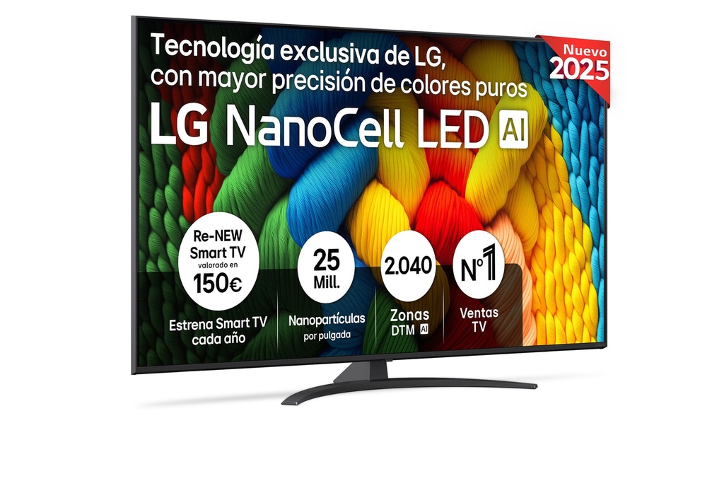 LG 55NANO81A6A, TV NanoCell 55", 4K Ultra HD, 60Hz, webOS 25