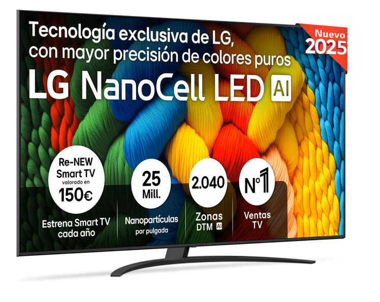 LG 86NANO81A6A, TV NanoCell 86", 4K Ultra HD, 60Hz, webOS 25