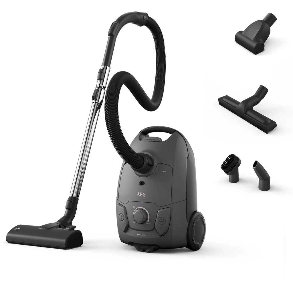 AEG AB51A3DG, Aspiradora con bolsa Serie Animal 5000 de 750 W y 78 dB(A)