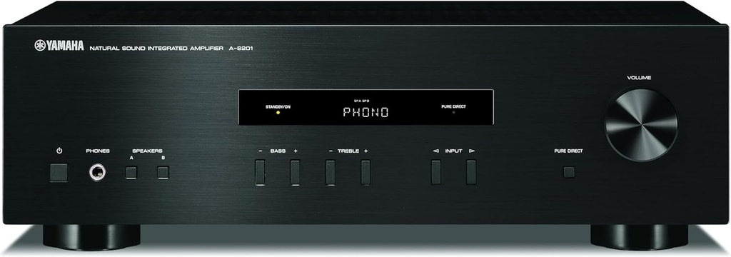 Yamaha A-S201, Amplificador integrado, 100W+100W Terminal Phono MM para la reproducción de vinilos