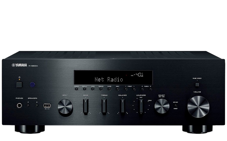 Yamaha R-N600 A, Receptor de canales Hi-Fi, con MusicCast y streaming inalámbrico, audio de alta resolución, SABRE DAC y Pure Audio Fidelity