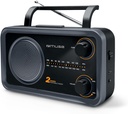 Muse M-06 DS, Radio portátil, 2 bandas (FM/AM), Antena telescópica, Encendido y apagado en el botón de volumen, Entrada auxiliar